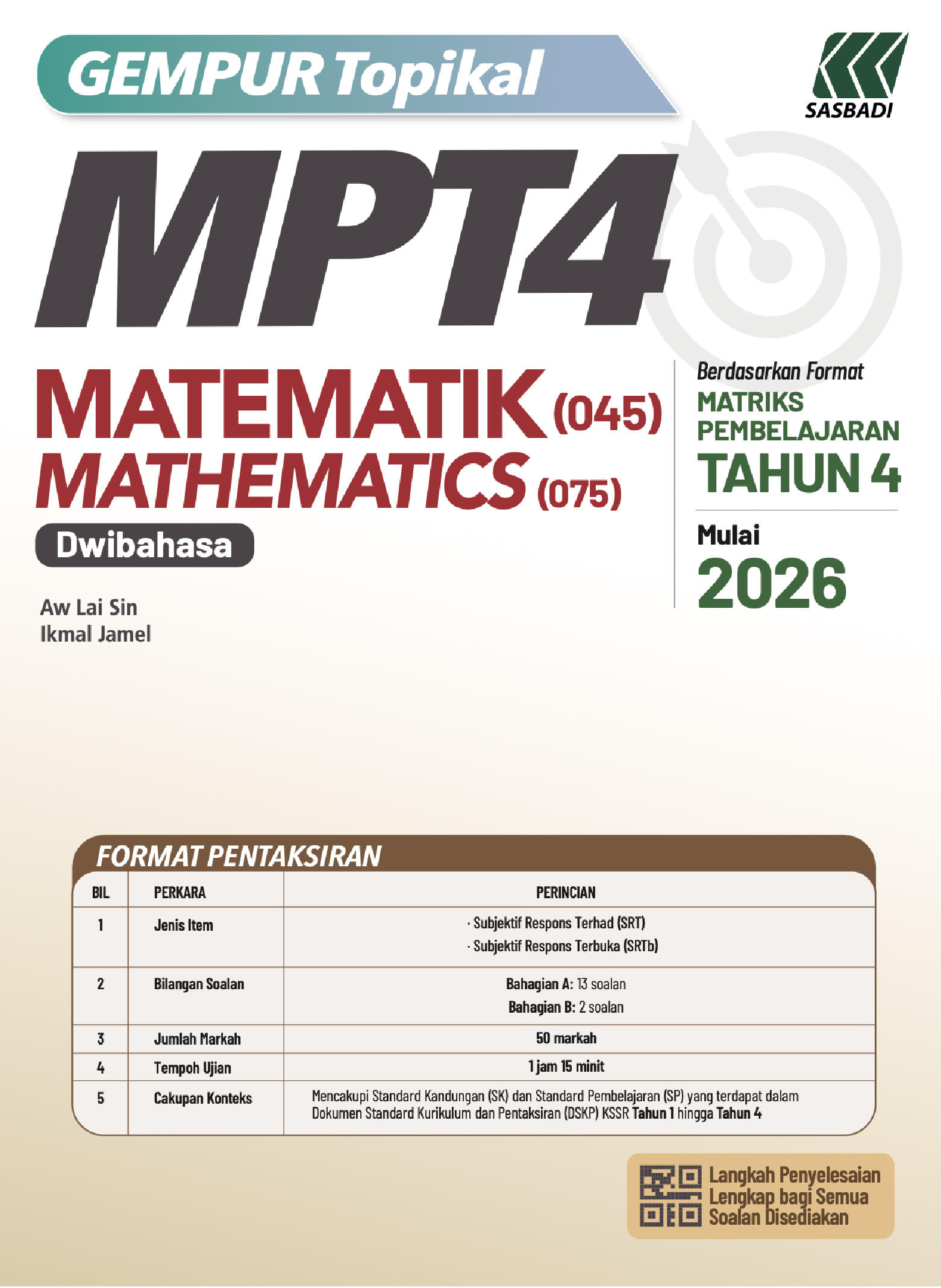 Gempur Topikal MPT4 Matematik Cover